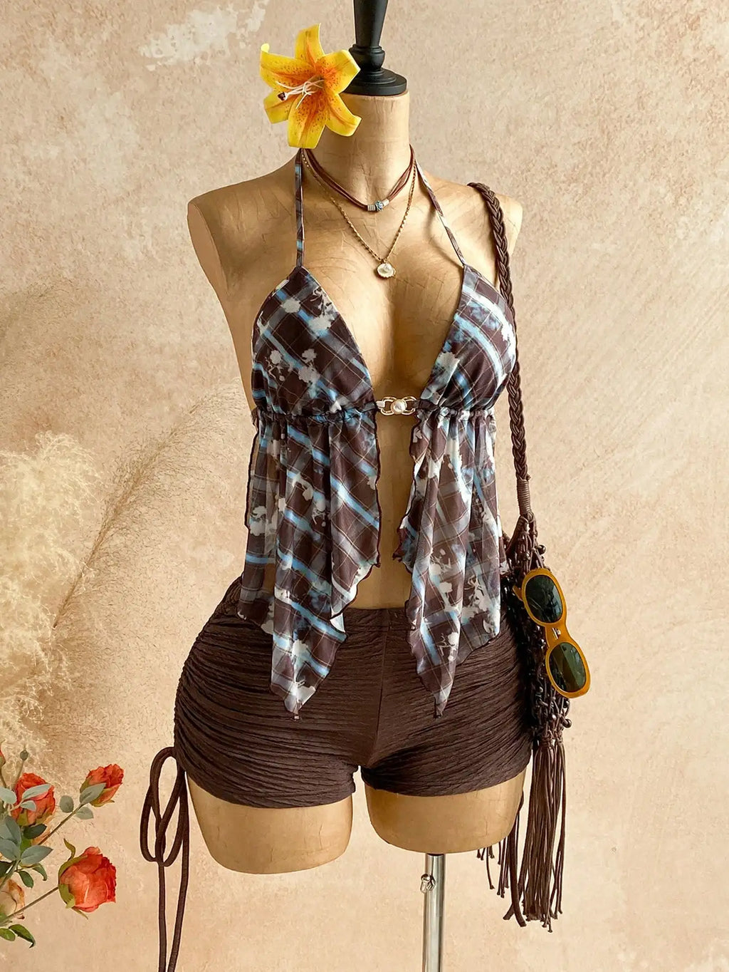 Summer New Women'S Camisole Fashion Clubwear Party Beach Female Halter Top Sexy Cardigan Backless See through Mesh Knitted Vest