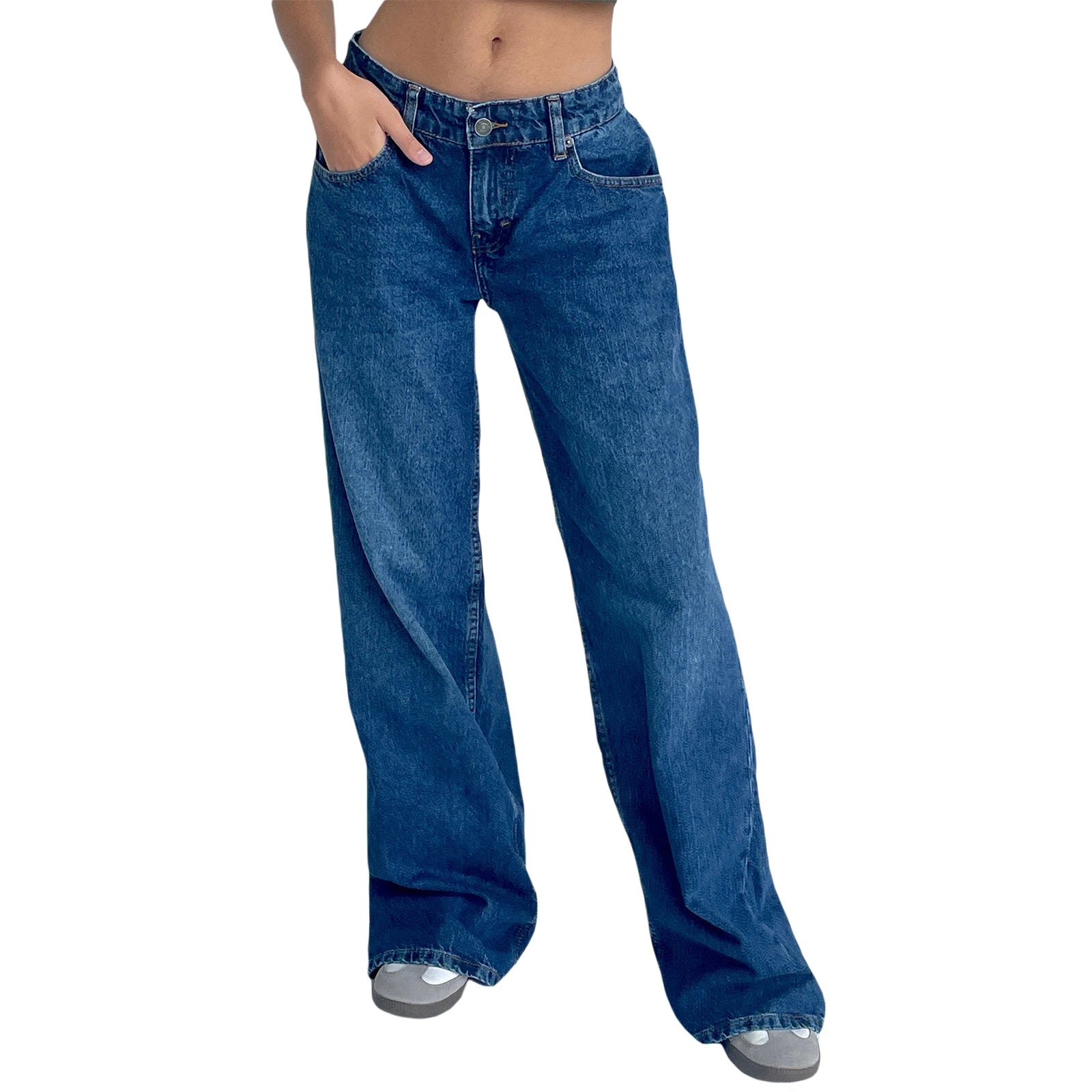 Y2K Baggy Jeans for Women Trendy Low Rise Casual Straight Leg Boyfriend Jeans Denim Pants with Pocket Streetwear