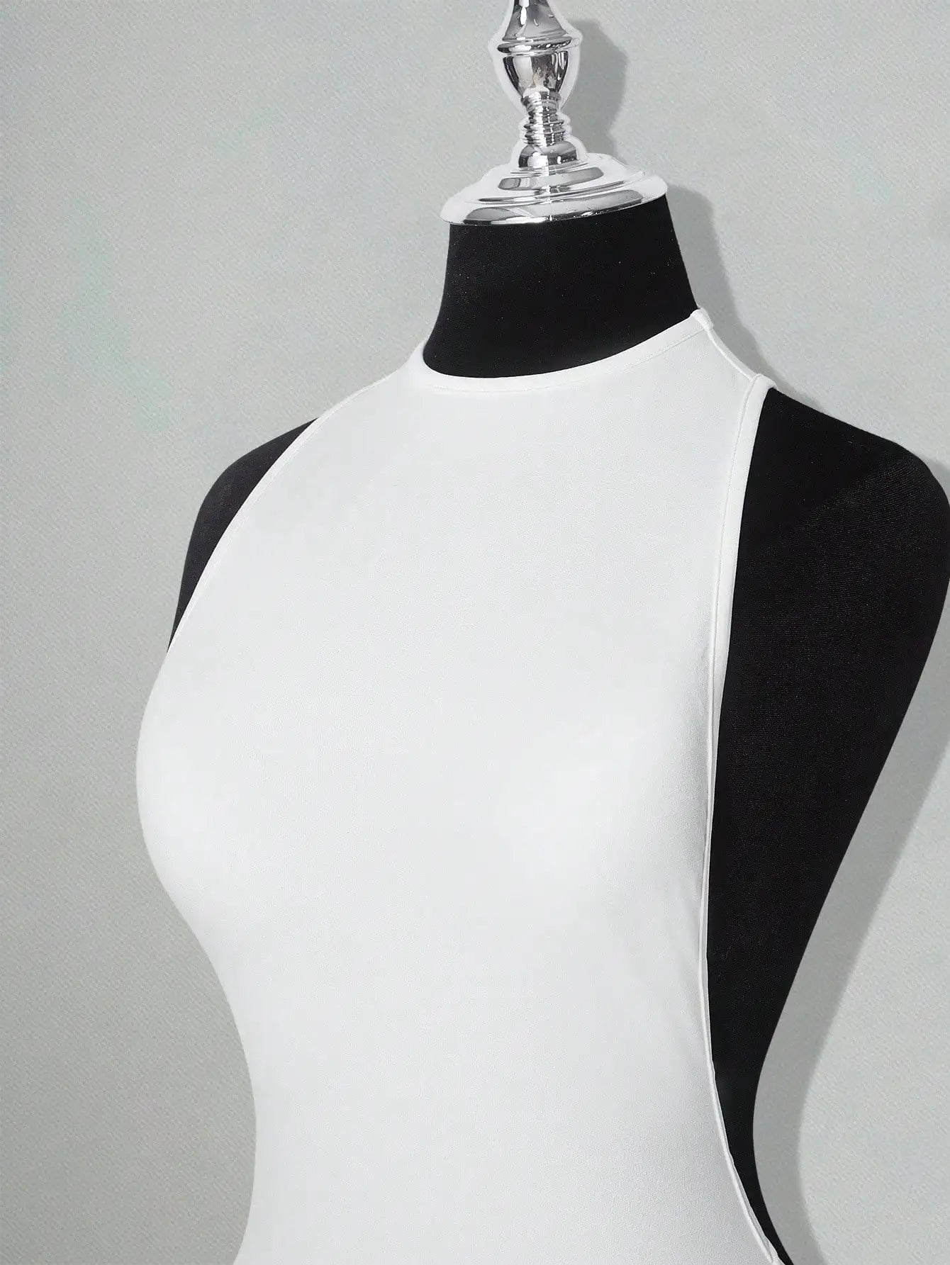 Solid Color Backless Bodycon Mini Dress White Sexy Club Party Dress