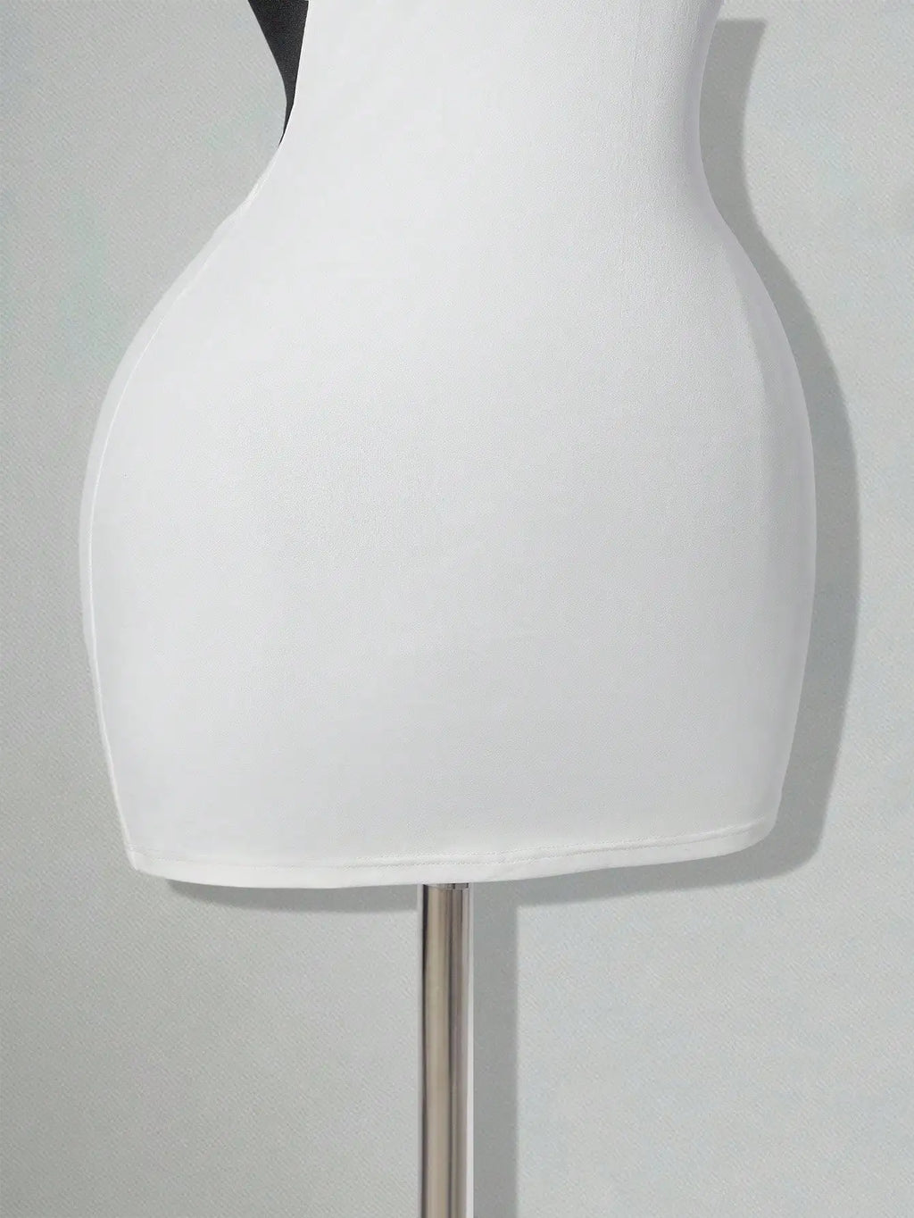 Solid Color Backless Bodycon Mini Dress White Sexy Club Party Dress