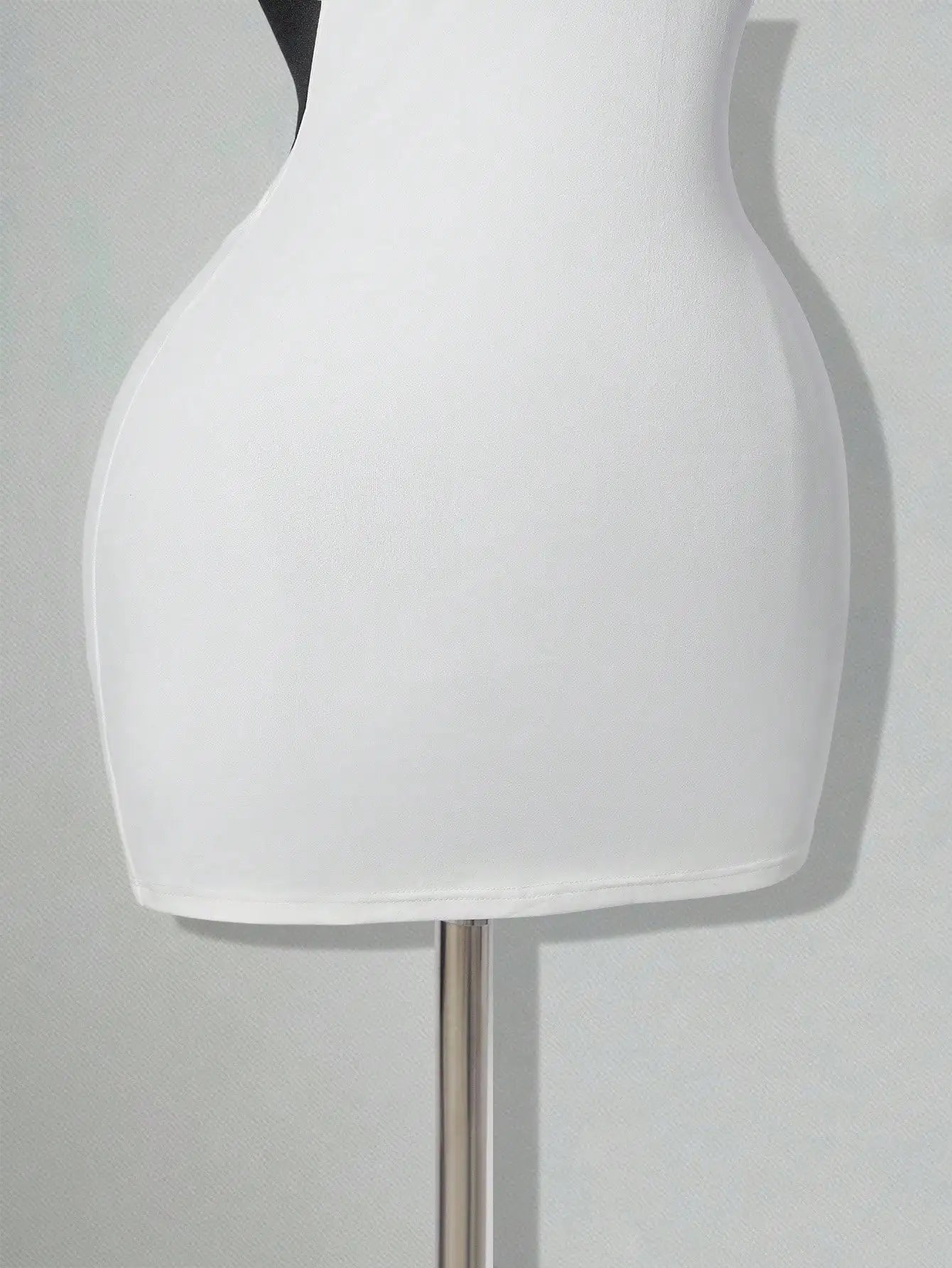 Solid Color Backless Bodycon Mini Dress White Sexy Club Party Dress
