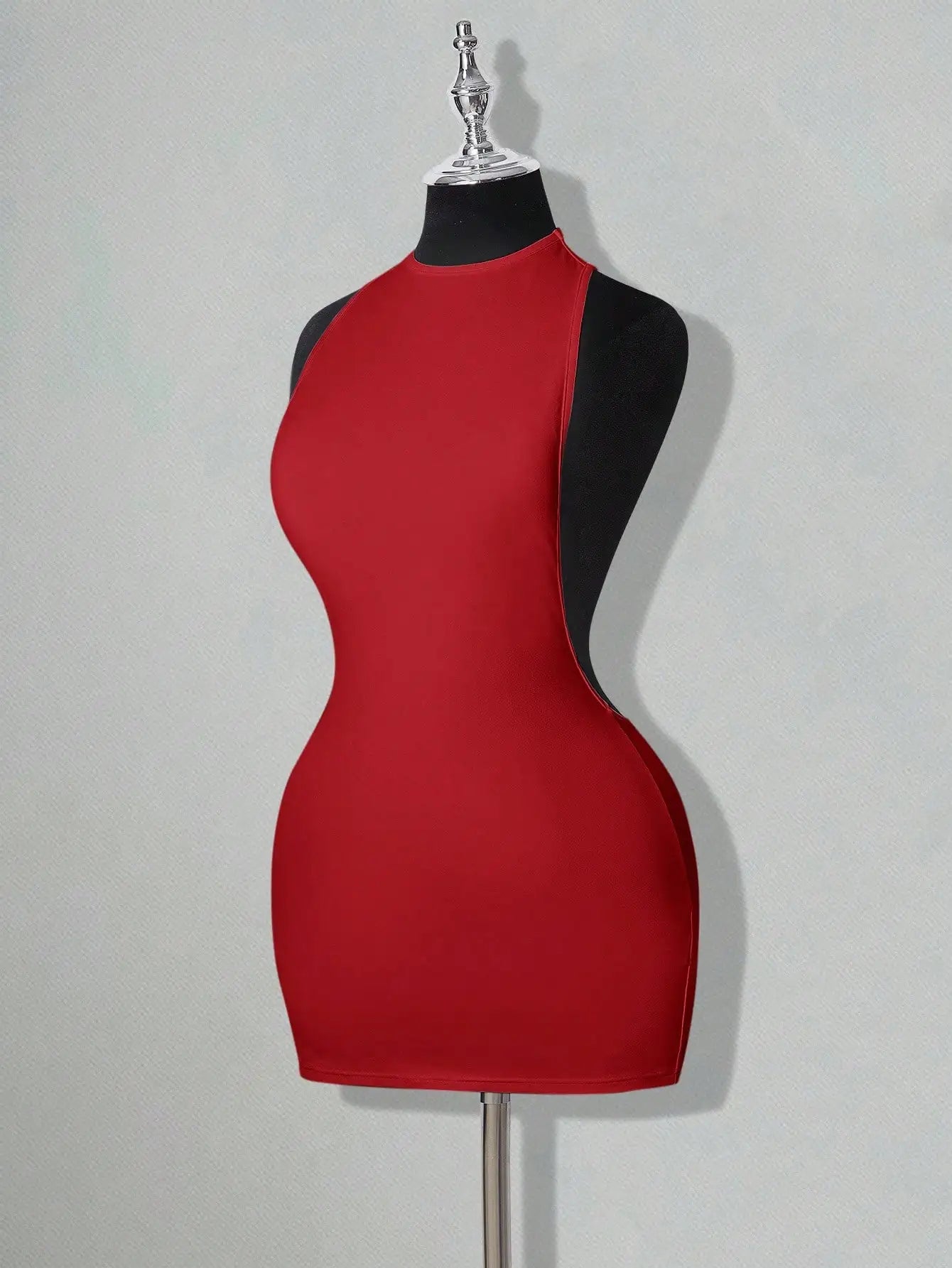 Solid Color Backless Bodycon Mini Dress White Sexy Club Party Dress