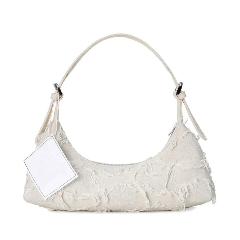 Trendy Patchwork Canvas Underarm Bag Retro Women'S Clutch Bag Designer Handbag Luxury Shoulder Bags for Women Bolsa De Hombro