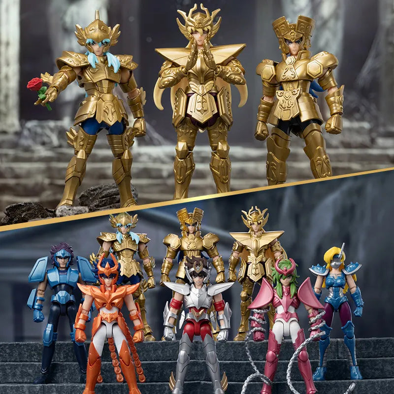 BLOKEES Gold Saint Stars Series Wave1- 4 Blind Box | Saint Seiya Licensed Action Figure Set for Anime Collection & Gift
